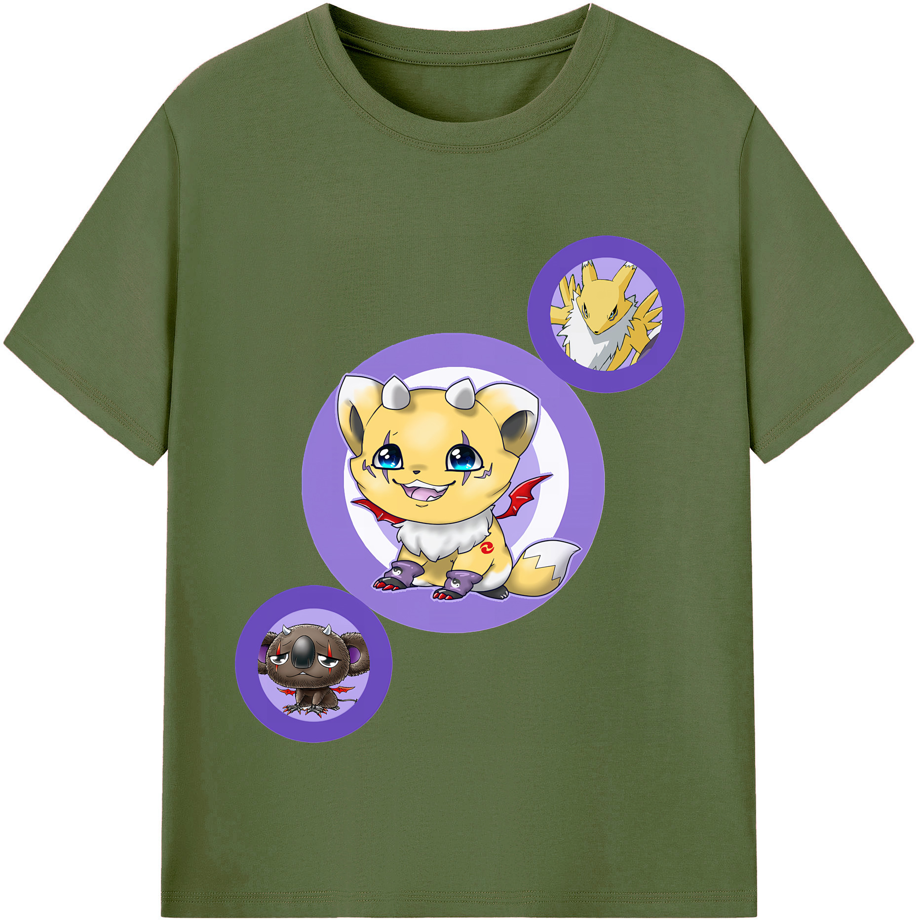 （画像用） Digimon デジタルモンスター/デジモン 綿100％半袖Tシャツ（フロントプリント）